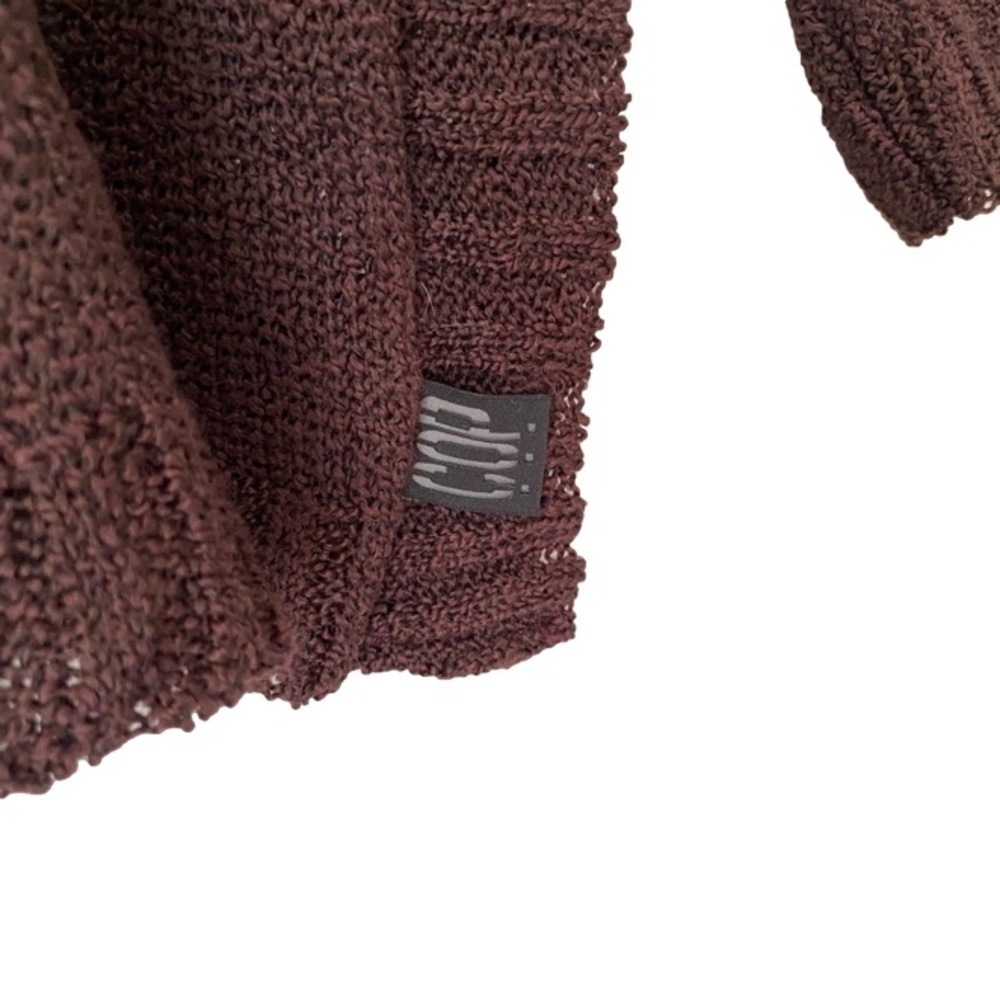 COP COPINE Paris Vintage Mock Turtleneck Knit Sweater Women's Deep Plum One-Size - Picture 8 of 16